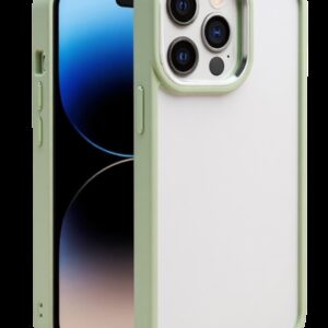 Forcell iPhone 14 Pro Max Charming Pupil Shockproof Θήκη Με Πλαίσιο Σιλικόνης Διάφανη - Green