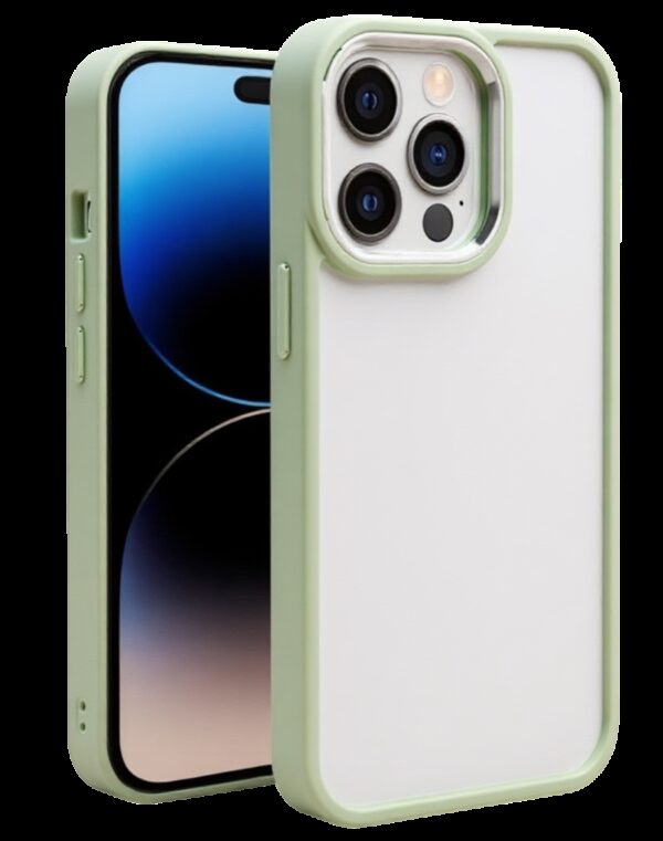 Forcell iPhone 14 Pro Max Charming Pupil Shockproof Θήκη Με Πλαίσιο Σιλικόνης Διάφανη - Green Forcell iPhone 14 Pro Max Charming Pupil Shockproof Θήκη Με Πλαίσιο Σιλικόνης Διάφανη - Green