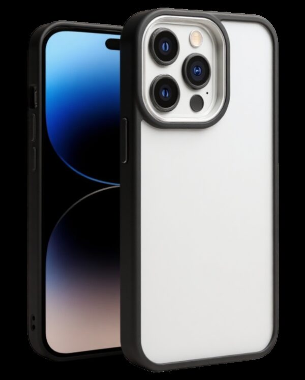 Forcell iPhone 14 Pro Max Charming Pupil Shockproof Θήκη Με Πλαίσιο Σιλικόνης Διάφανη - Black Forcell iPhone 14 Pro Max Charming Pupil Shockproof Θήκη Με Πλαίσιο Σιλικόνης Διάφανη - Black