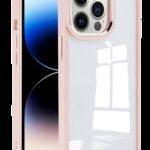 Forcell iPhone 14 Pro Max Charming Pupil Shockproof Θήκη Με Πλαίσιο Σιλικόνης Διάφανη - Pink