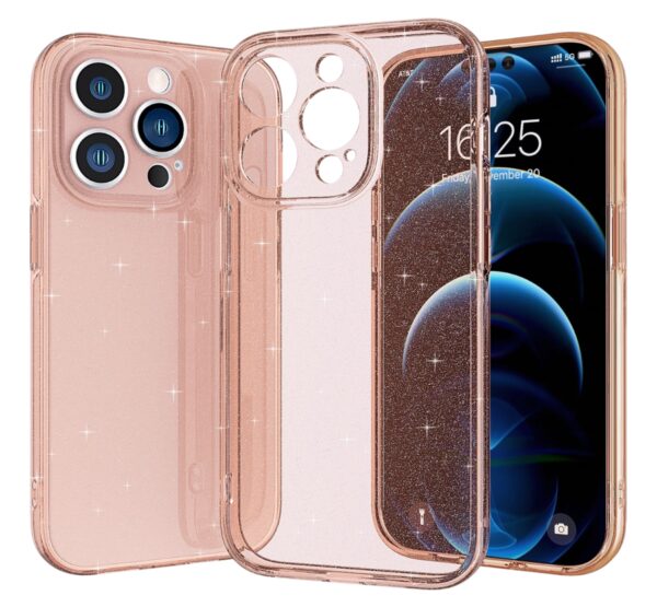 Forcell iphone 14 Pro Max Fine Hole Θήκη Σιλικόνης - Shining Gold