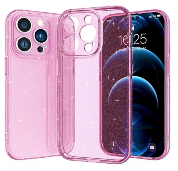 Forcell iphone 14 Pro Max Fine Hole Θήκη Σιλικόνης - Shining Pink