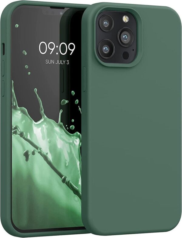 iPhone 14 Pro Θήκη Σιλικόνης Σκούρο Πράσινη Liquid Silicone Phone Case Pine Needle Green