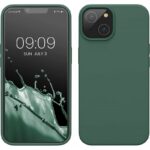 iPhone 14 Θήκη Σιλικόνης Σκούρο Πράσινη Liquid Silicone Phone Case Pine Needle Green