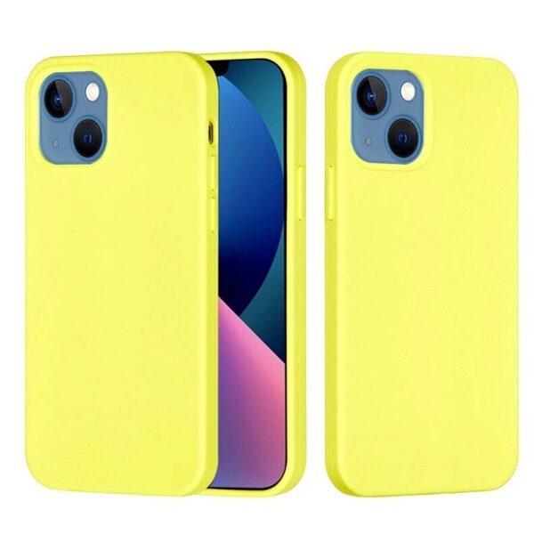 iPhone 14 Plus Θήκη Σιλικόνης Κίτρινη Solid Silicone Phone Case Yellow