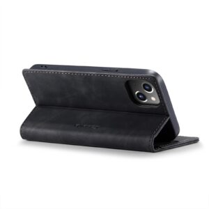 iPhone 14 Θήκη Βιβλίο Μαύρο CaseMe-013 Multifunctional Retro Frosted Phone Case Black