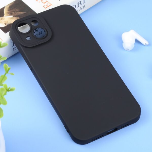 iPhone 14 Θήκη Σιλικόνης Μαύρη Liquid Silicone Full Coverage Phone Case Black