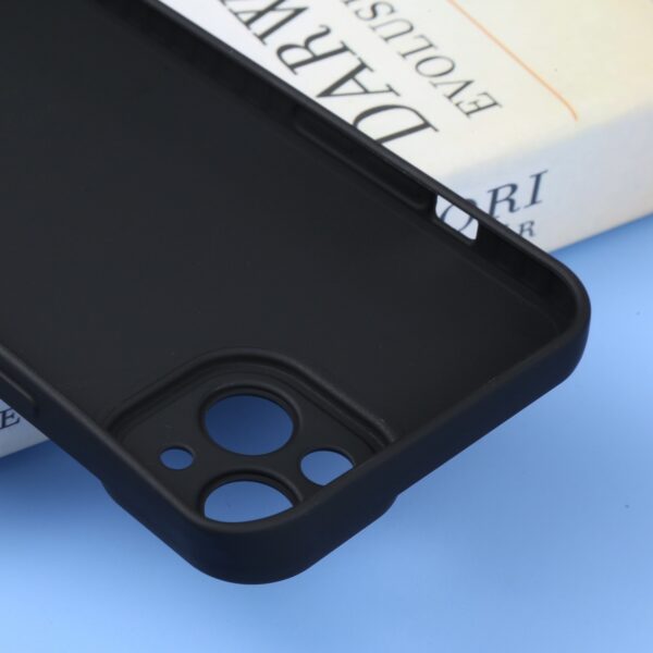 iPhone 14 Θήκη Σιλικόνης Μαύρη Liquid Silicone Full Coverage Phone Case Black
