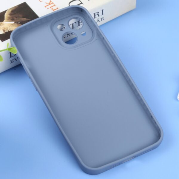 iPhone 14 Θήκη Σιλικόνης Μπλε - Γκρι Liquid Silicone Full Coverage Phone Case Blue Grey