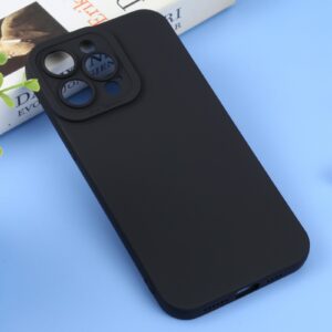 iPhone 14 Pro Θήκη Σιλικόνης Μαύρη Liquid Silicone Full Coverage Phone Case Black
