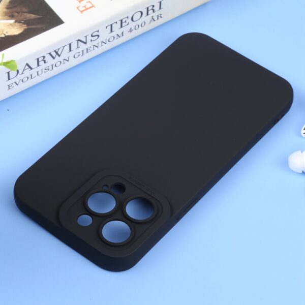 iPhone 14 Pro Θήκη Σιλικόνης Μαύρη Liquid Silicone Full Coverage Phone Case Black