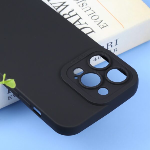 iPhone 14 Pro Θήκη Σιλικόνης Μαύρη Liquid Silicone Full Coverage Phone Case Black