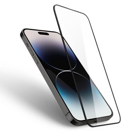 iPhone 14 Pro Max Προστατευτικό Τζαμάκι Spigen GLAS.tR Slim 2.5D Full Face Tempered Glass Μαύρο AGL05209