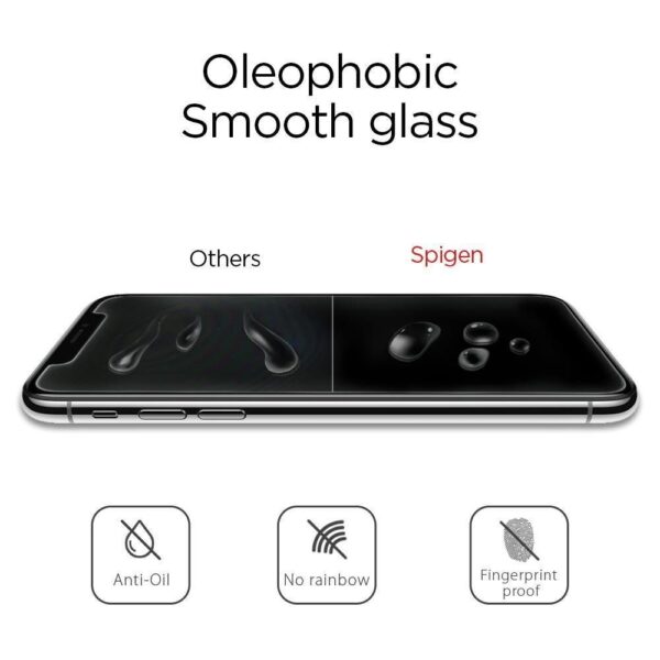 iPhone 14 Pro Προστατευτικό Τζαμάκι Spigen GLAS.tR Slim 2.5D Full Face Tempered Glass Μαύρο AGL05221