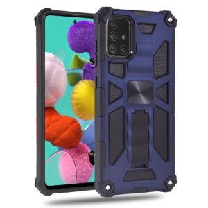 Samsung Galaxy A51 4G Θήκη Μπλε Με Σταντ Shockproof TPU + PC Magnetic Protective Case with Holder Blue