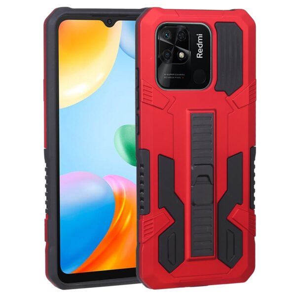 Xiaomi Redmi 10C Θήκη Κόκκινη All Inclusive Double-color TPU + PC Phone Case Red