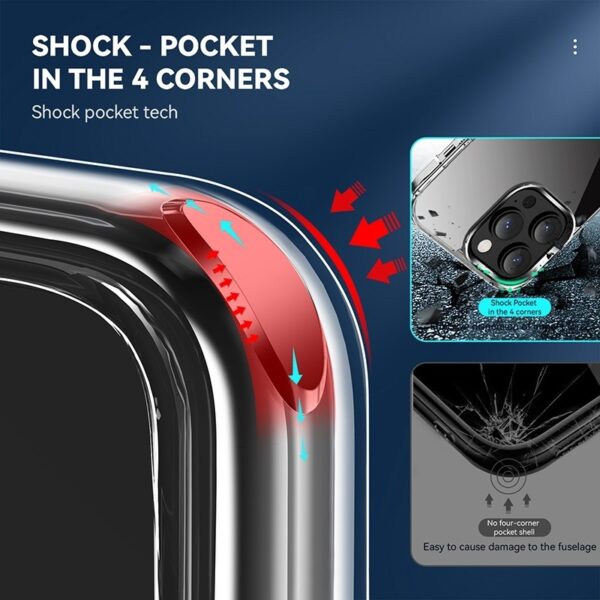 iPhone 13 Pro Max Θήκη Σιλικόνης Διάφανη Με Σταντ Four Corner Airbag Shockproof Holder Phone Case Transparent