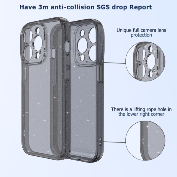 iPhone 13 Pro Θήκη Σιλικόνης Μαύρη Silicone Fine Hole Phone Protective Case Shining Black