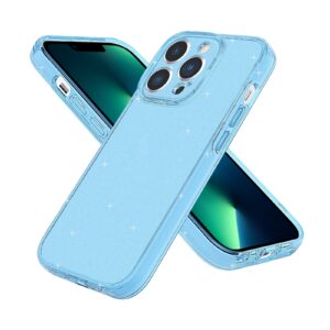 iPhone 13 Pro Max Θήκη Σιλικόνης Ανοιχτό Μπλε Silicone Fine Hole Phone Protective Case Shining Sky Blue
