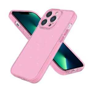 iPhone 13 Pro Max Θήκη Σιλικόνης Ροζ Silicone Fine Hole Phone Protective Case Shining Pink