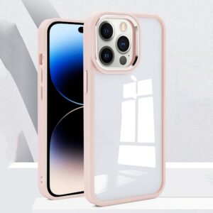 iPhone 14 Pro Θήκη Διάφανη - Απαλό Ροζ Charming Pupil II Transparent PC + TPU Shockproof Protective Case Sand Pink