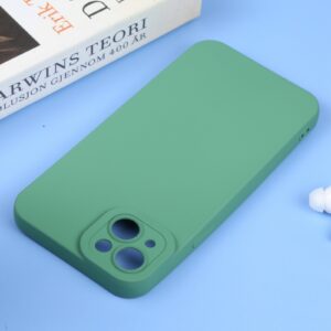 iPhone 14 Θήκη Σιλικόνης Πράσινη Liquid Silicone Full Coverage Phone Case Green