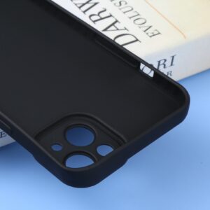 iPhone 14 Plus Θήκη Σιλικόνης Μαύρη Liquid Silicone Full Coverage Phone Case Black