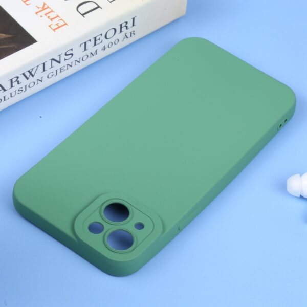 iPhone 14 Plus Θήκη Σιλικόνης Πράσινη Liquid Silicone Full Coverage Phone Case Green