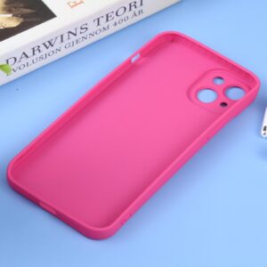 iPhone 14 Plus Θήκη Σιλικόνης Φούξια Liquid Silicone Full Coverage Phone Case Fuchsia