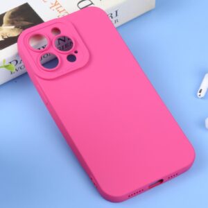 iPhone 14 Pro Θήκη Σιλικόνης Φούξια Liquid Silicone Full Coverage Phone Case Fuchsia