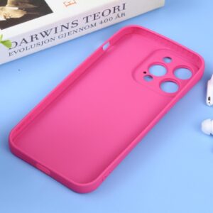 iPhone 14 Pro Θήκη Σιλικόνης Φούξια Liquid Silicone Full Coverage Phone Case Fuchsia