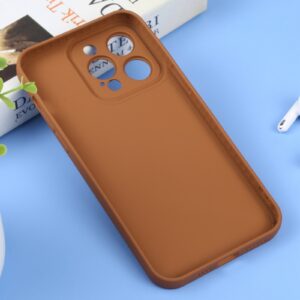 iPhone 14 Pro Θήκη Σιλικόνης Καφέ Liquid Silicone Full Coverage Phone Case Brown