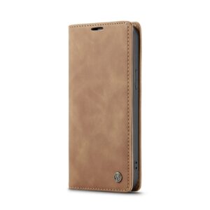 iPhone 14 Plus Θήκη Βιβλίο Καφέ CaseMe-013 Multifunctional Retro Frosted Phone Case Brown