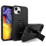 iPhone 14 Plus Θήκη Μαύρη Με Σταντ Shockproof TPU + PC Magnetic Protective Case with Holder Black