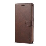 iPhone 14 Θήκη Βιβλίο Καφέ LC.IMEEKE Calf Texture Phone Case Brown