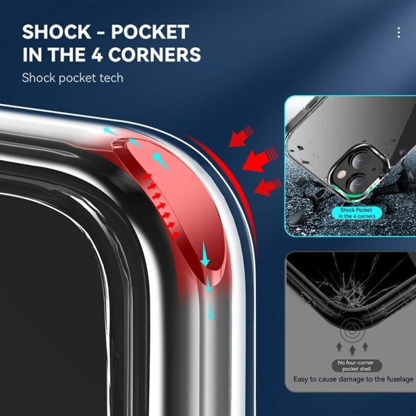 iPhone 14 Θήκη Σιλικόνης Διάφανη Με Σταντ Four Corner Airbag Shockproof Holder Phone Case Transparent
