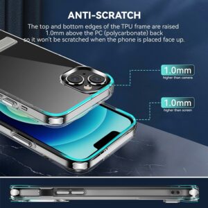 iPhone 14 Plus Θήκη Σιλικόνης Διάφανη Με Σταντ Four Corner Airbag Shockproof Holder Phone Case Transparent