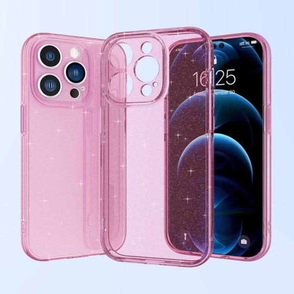 iPhone 14 Plus Θήκη Σιλικόνης Ροζ Silicone Fine Hole Phone Protective Case Shining Pink