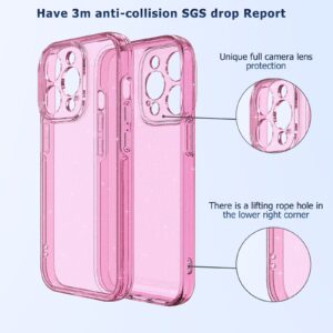 iphone 14 Pro Θήκη Σιλικόνης Ροζ Silicone Fine Hole Phone Protective Case Shining Pink