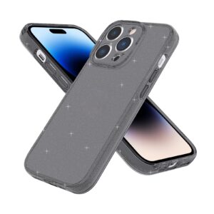 iphone 14 Pro Θήκη Σιλικόνης Μαύρη Silicone Fine Hole Phone Protective Case Shining Black