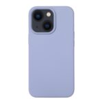 iPhone 14 Plus Θήκη Σιλικόνης Μωβ - Γκρι Liquid Silicone Phone Case Lavender Grey