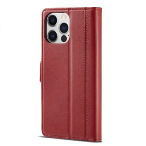 iPhone 14 Θήκη Βιβλίο Κόκκινο LC.IMEEKE Magnetic Buckle Horizontal Flip Case Red