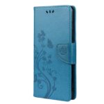 Samsung Galaxy A32 5G Θήκη Βιβλίο Μπλε Πεταλούδες Butterfly Flower Pattern Horizontal Flip Case Blue