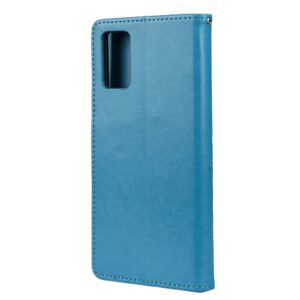 Samsung Galaxy A32 5G Θήκη Βιβλίο Μπλε Πεταλούδες Butterfly Flower Pattern Horizontal Flip Case Blue