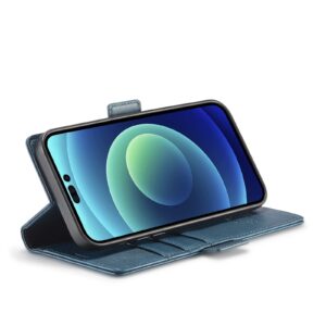 iPhone 14 Plus Θήκη Βιβλίο Μπλε LC.IMEEKE Magnetic Buckle Horizontal Flip Case Blue