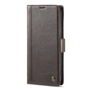 iPhone 14 Plus Θήκη Βιβλίο Καφέ LC.IMEEKE Magnetic Buckle Horizontal Flip Case Coffee