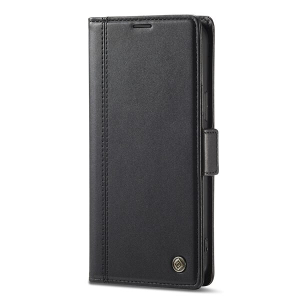 iPhone 14 Plus Θήκη Βιβλίο Μαύρο LC.IMEEKE Magnetic Buckle Horizontal Flip Case Black