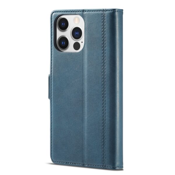iPhone 14 Pro Θήκη Βιβλίο Μπλε LC.IMEEKE Magnetic Buckle Horizontal Flip Case Blue