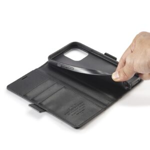 iPhone 14 Pro Θήκη Βιβλίο Μαύρο LC.IMEEKE Magnetic Buckle Horizontal Flip Case Black