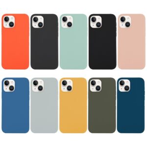 iPhone 14 Θήκη Σιλικόνης Πορτοκαλί Solid Silicone Phone Case Orange